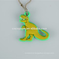 Dinosaure forme souple Pvc pendentif / cintre avec chaîne à billes